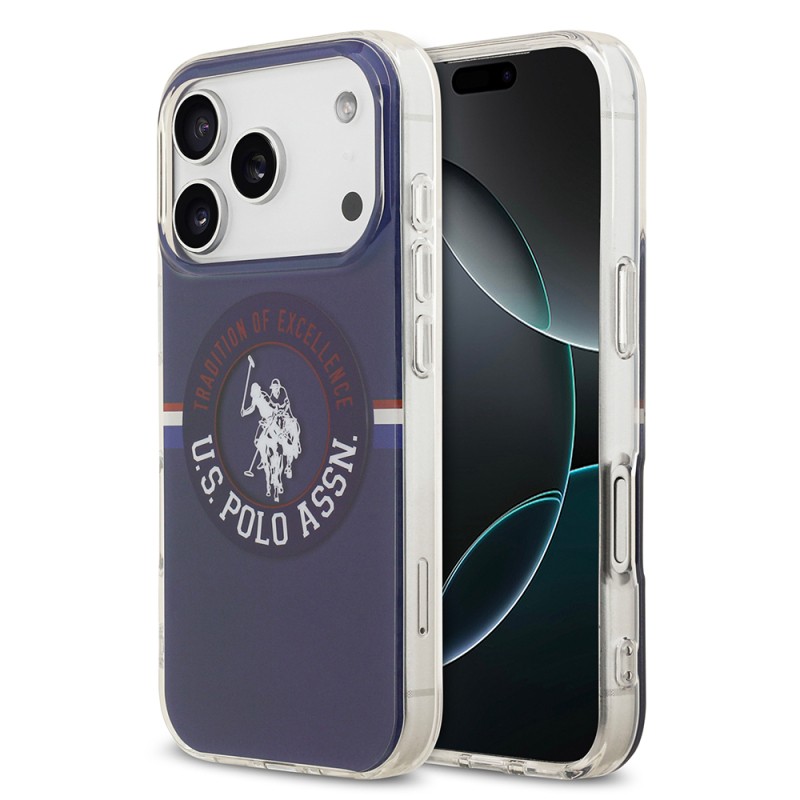 Apple iPhone 17 Pro Case U.S. Polo Assn. Original Licensed M-Safe Charging Feature IML Stripe Logo Cover - 2