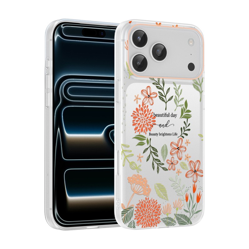 Apple iPhone 17 Pro Case with Camera Protector, Patterned Zore Clip Cover - 4