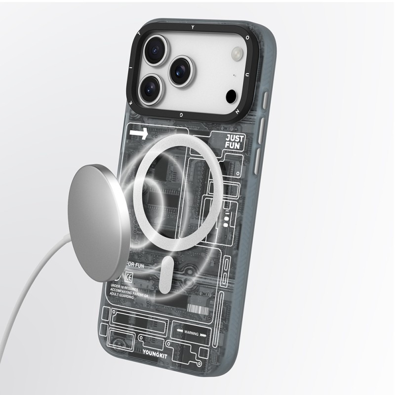 Apple iPhone 17 Pro Case with M-safe Charging Feature and Camera Control Button, Youngkit Technology Series Cover - 16