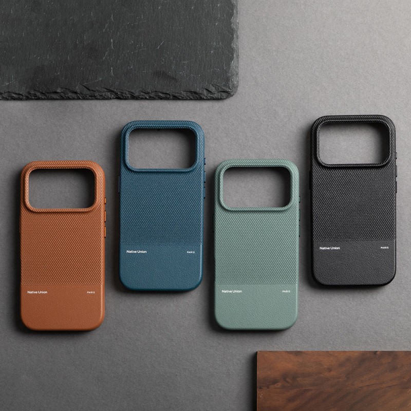 Apple iPhone 17 Pro Case with M-safe Charging Feature, Leather Textured Native Union RE Classic Series Cover - 38