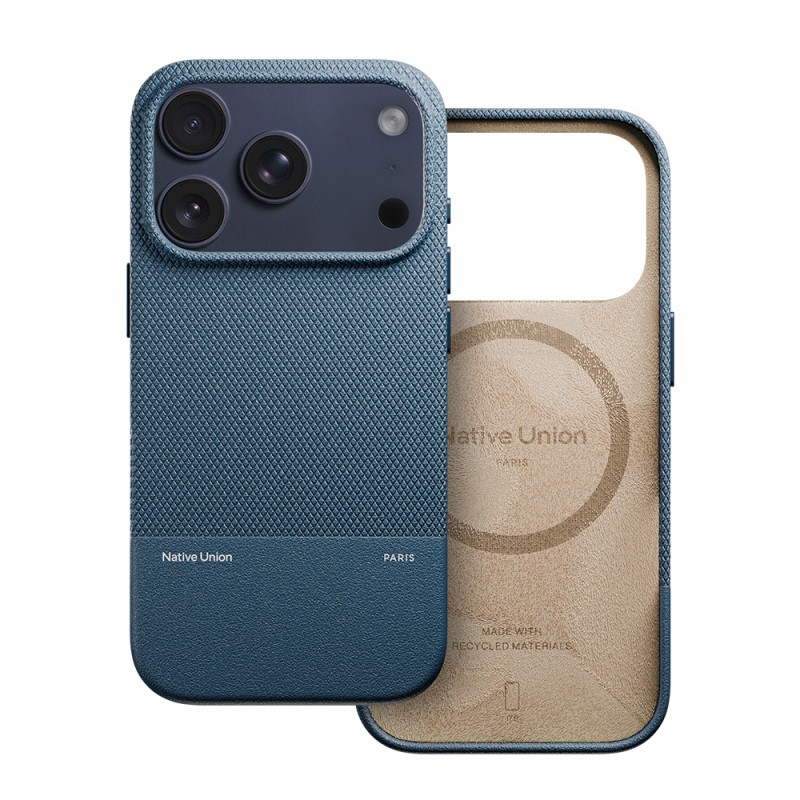 Apple iPhone 17 Pro Case with M-safe Charging Feature, Leather Textured Native Union RE Classic Series Cover - 9