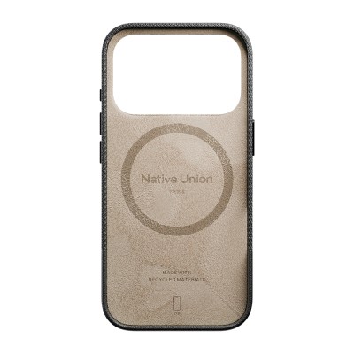 Apple iPhone 17 Pro Case with M-safe Charging Feature, Leather Textured Native Union RE Classic Series Cover - 26