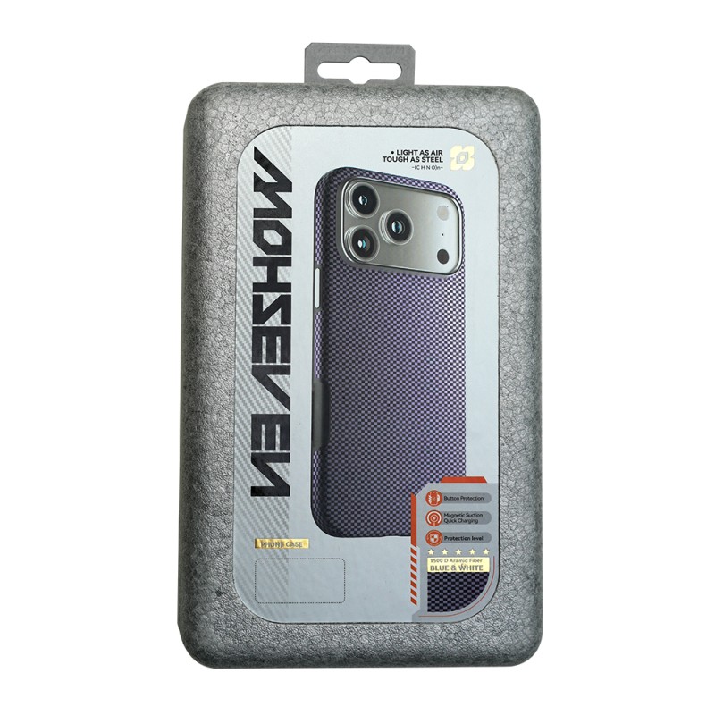 Apple iPhone 17 Pro Case with M-safe Charging Feature, Mohseven 1500D Aramid Fiber Cover - 6