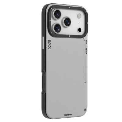 Apple iPhone 17 Pro Case with M-safe Charging Function, Simple Matte Leather Pattern, Youngkit Tech Fashion Series Cover - 5