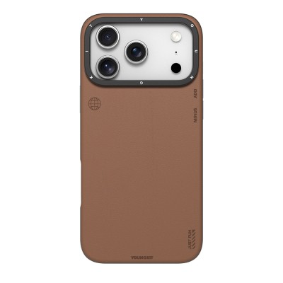 Apple iPhone 17 Pro Case with M-safe Charging Function, Simple Matte Leather Pattern, Youngkit Tech Fashion Series Cover - 3
