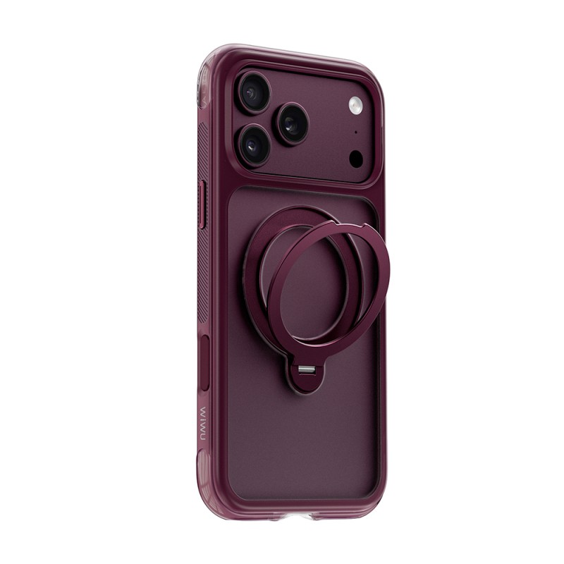 Apple iPhone 17 Pro Case Wiwu AS-203 AeroShield Ultra Series M-safe Charging Enabled Airbag Designed Stand Cover - 37