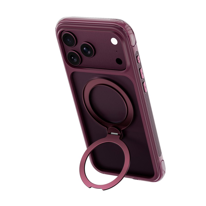 Apple iPhone 17 Pro Case Wiwu AS-203 AeroShield Ultra Series M-safe Charging Enabled Airbag Designed Stand Cover - 42