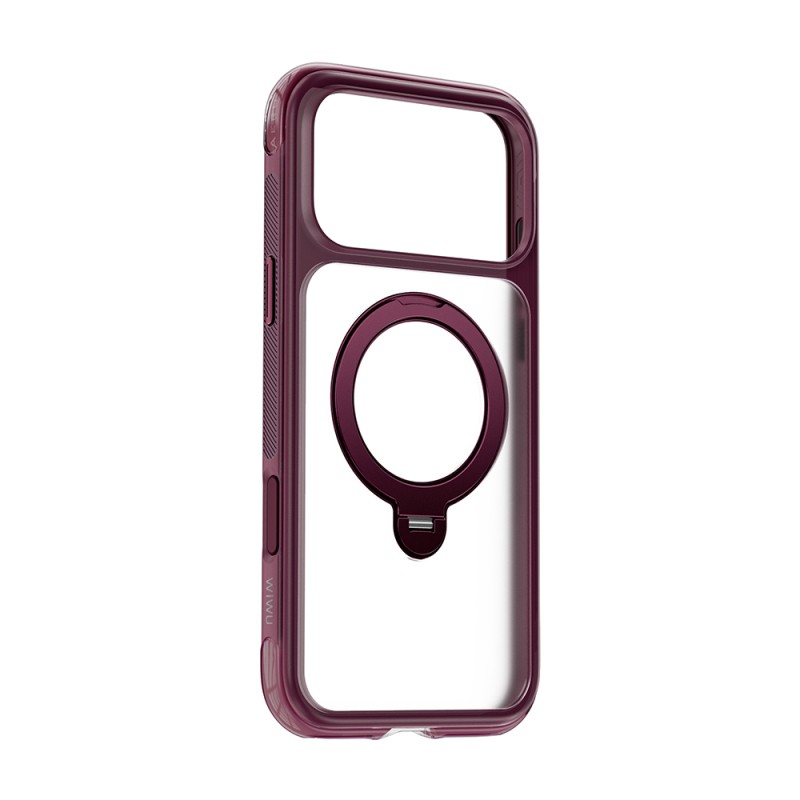 Apple iPhone 17 Pro Case Wiwu AS-203 AeroShield Ultra Series M-safe Charging Enabled Airbag Designed Stand Cover - 44