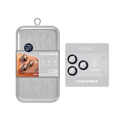 Apple iPhone 17 Pro Case World Alloy Sapphire One-Piece Anti-Reflective Sapphire Camera Lens Protector - 2