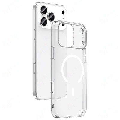 Apple iPhone 17 Pro Case Zore M-safe Charging Transparent Camera Frame Porto Cover - 1