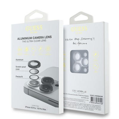  Apple iPhone 17 Pro Guess Original Licensed Metal Camera Lens Protector - 7