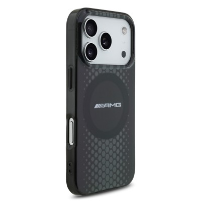 Apple iPhone 17 Pro Kılıf AMG Orjinal Lisanslı Çift Katmanlı Büyük Logolu Petek Desenli Kapak - 4