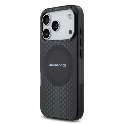 Apple iPhone 17 Pro Kılıf AMG Orjinal Lisanslı Çift Katmanlı Büyük Logolu Petek Desenli Kapak - 5