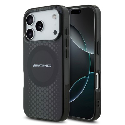 Apple iPhone 17 Pro Kılıf AMG Orjinal Lisanslı Çift Katmanlı Büyük Logolu Petek Desenli Kapak - 2