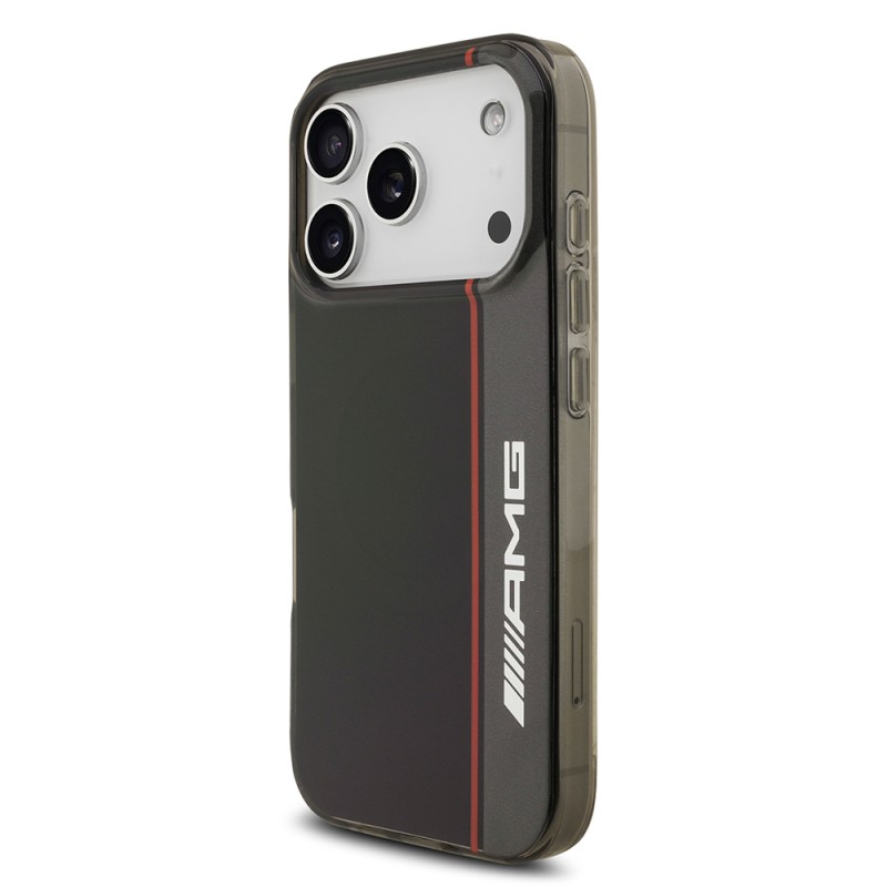Apple iPhone 17 Pro Kılıf AMG Orjinal Lisanslı M-safe Şarj Özellikli IML Baskı Logolu Çift Katmanlı Bow Lines Kapak - 3
