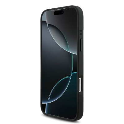 Apple iPhone 17 Pro Kılıf BMW Orjinal Lisanslı M-safe Şarj Özellikli Deri Arka Yüzey Metal Logolu Delikli Şerit Tasarımlı Kapak - 8