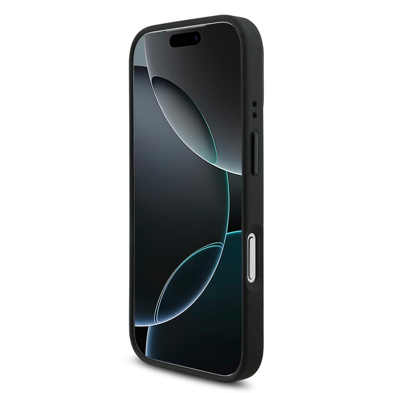 Apple iPhone 17 Pro Kılıf BMW Orjinal Lisanslı M-safe Şarj Özellikli Metal BMW ve M Logolu PU Karbon Tasarımlı Kapak - 6