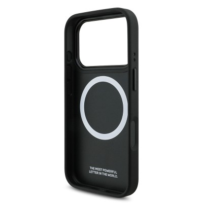 Apple iPhone 17 Pro Kılıf BMW Orjinal Lisanslı M-safe Şarj Özellikli Metal BMW ve M Logolu PU Karbon Tasarımlı Kapak - 8