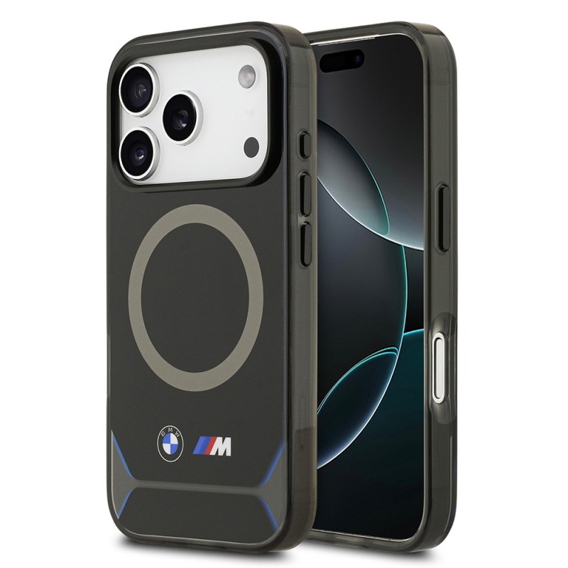 Apple iPhone 17 Pro Kılıf BMW Orjinal Lisanslı M-safe Şarj Özellikli Metal Buton Tasarımlı IML Baskılı M Dizayn Kapak - 1