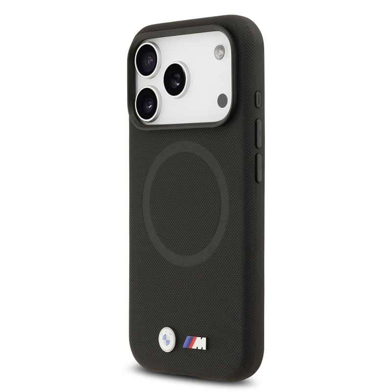 Apple iPhone 17 Pro Kılıf BMW Orjinal Lisanslı M-safe Şarj Özellikli Metal Logolu Delikli M Dizayn Deri Kapak - 19