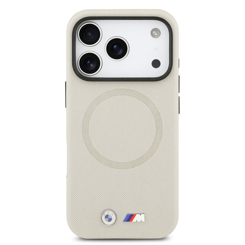 Apple iPhone 17 Pro Kılıf BMW Orjinal Lisanslı M-safe Şarj Özellikli Metal Logolu Delikli M Dizayn Deri Kapak - 26