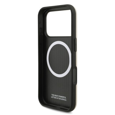 Apple iPhone 17 Pro Kılıf BMW Orjinal Lisanslı M-safe Şarj Özellikli Metal Logolu Delikli M Dizayn Deri Kapak - 30