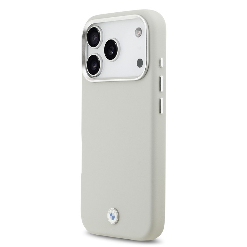 Apple iPhone 17 Pro Kılıf BMW Orjinal Lisanslı M-safe Şarj Özellikli Metal Logolu Tam Kaplama Deri Kapak - 13