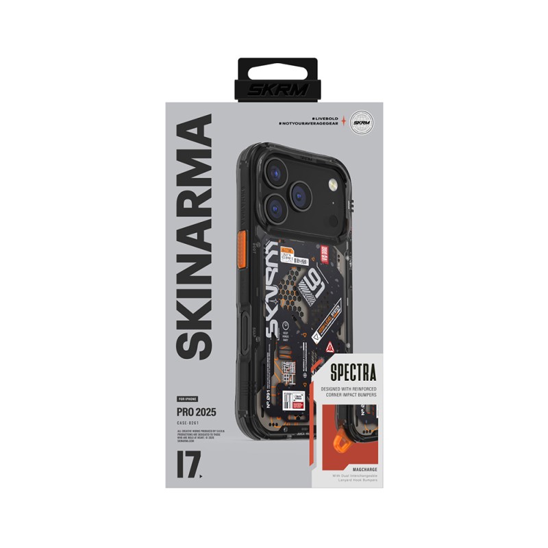 Apple iPhone 17 Pro Kılıf Desenli Airbag Tasarımlı Skinarma Spectra Kapak - 10