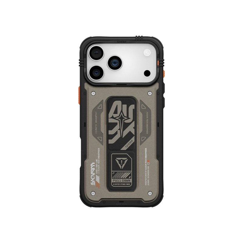 Apple iPhone 17 Pro Kılıf Desenli Airbag Tasarımlı Standlı Skinarma Aegis Kapak - 2