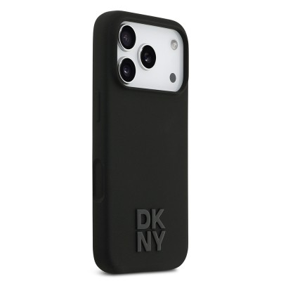 Apple iPhone 17 Pro Kılıf DKNY Orjinal Lisanslı M-safe Şarj Özellikli Metal Logolu Silikon Kapak - 6