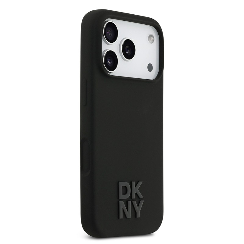 Apple iPhone 17 Pro Kılıf DKNY Orjinal Lisanslı M-safe Şarj Özellikli Metal Logolu Silikon Kapak - 6