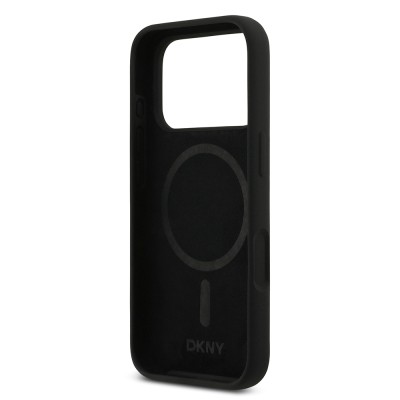 Apple iPhone 17 Pro Kılıf DKNY Orjinal Lisanslı M-safe Şarj Özellikli Metal Logolu Silikon Kapak - 9