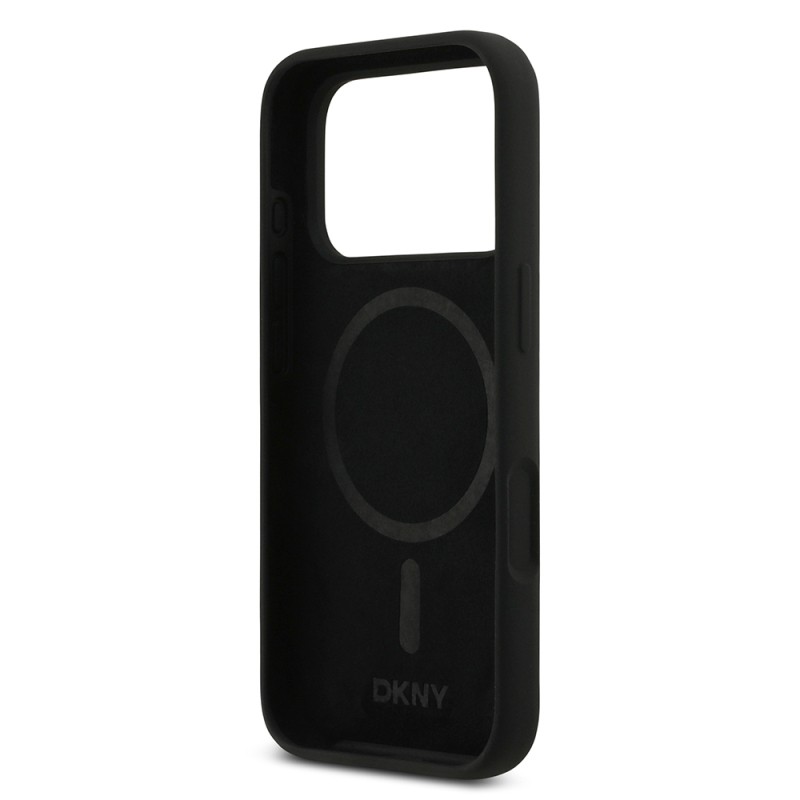 Apple iPhone 17 Pro Kılıf DKNY Orjinal Lisanslı M-safe Şarj Özellikli Metal Logolu Silikon Kapak - 9