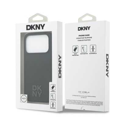 Apple iPhone 17 Pro Kılıf DKNY Orjinal Lisanslı M-safe Şarj Özellikli Metal Logolu Silikon Kapak - 10