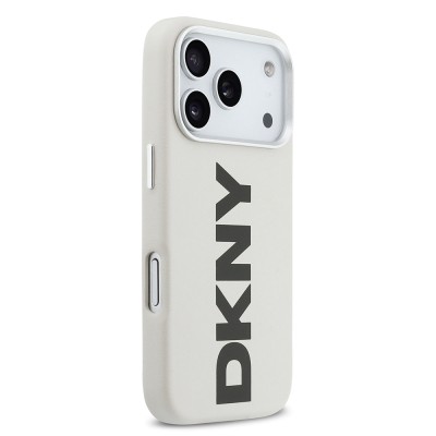 Apple iPhone 17 Pro Kılıf DKNY Orjinal Lisanslı M-safe Şarj Özellikli PU Büyük Dikey Logolu Kapak - 7
