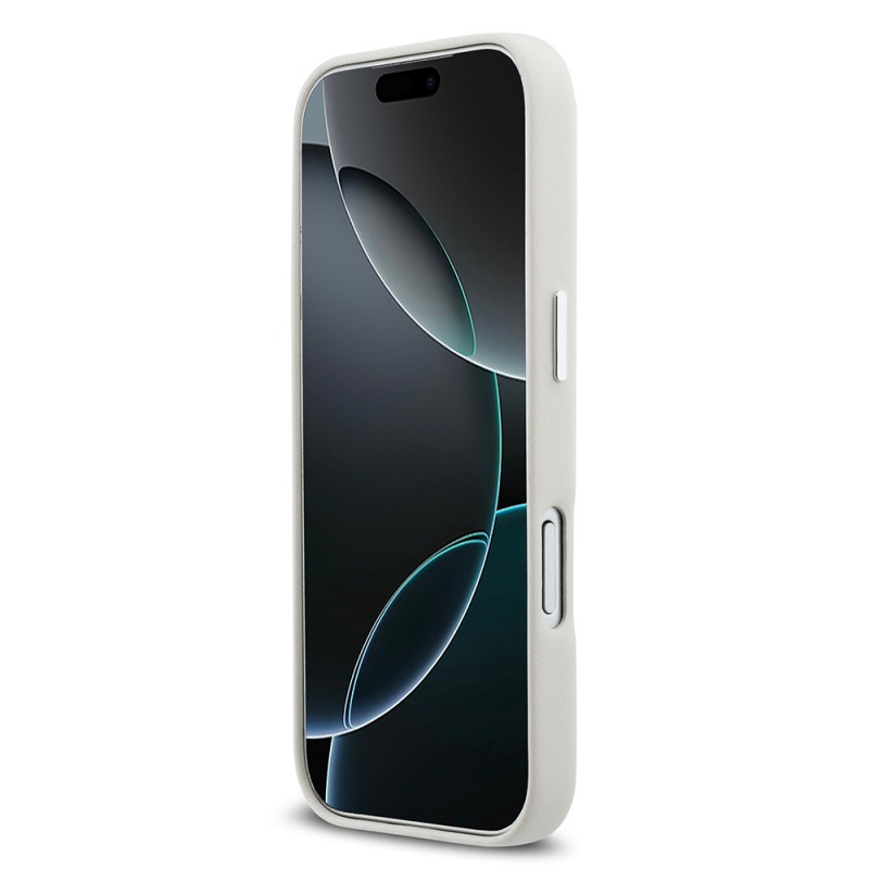 Apple iPhone 17 Pro Kılıf DKNY Orjinal Lisanslı M-safe Şarj Özellikli PU Büyük Dikey Logolu Kapak - 8