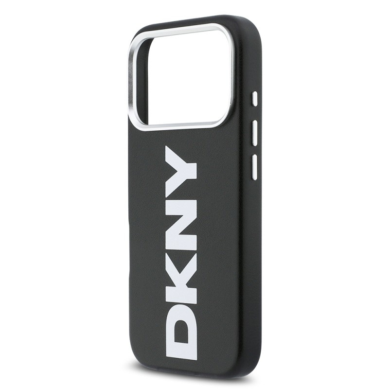 Apple iPhone 17 Pro Kılıf DKNY Orjinal Lisanslı M-safe Şarj Özellikli PU Büyük Dikey Logolu Kapak - 16