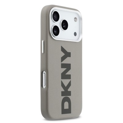 Apple iPhone 17 Pro Kılıf DKNY Orjinal Lisanslı M-safe Şarj Özellikli PU Büyük Dikey Logolu Kapak - 21