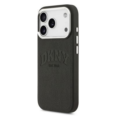 Apple iPhone 17 Pro Kılıf DKNY Orjinal Lisanslı M-safe Şarj Özellikli PU Deri Kabartmalı Kapak - 4