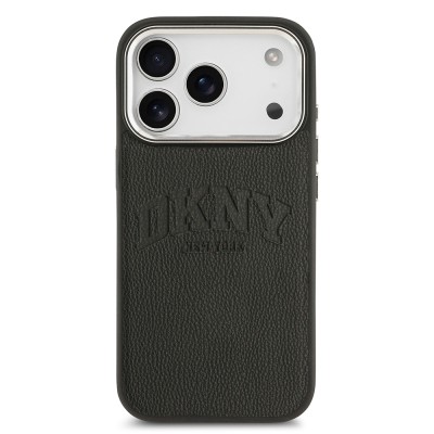 Apple iPhone 17 Pro Kılıf DKNY Orjinal Lisanslı M-safe Şarj Özellikli PU Deri Kabartmalı Kapak - 5