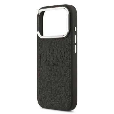 Apple iPhone 17 Pro Kılıf DKNY Orjinal Lisanslı M-safe Şarj Özellikli PU Deri Kabartmalı Kapak - 8