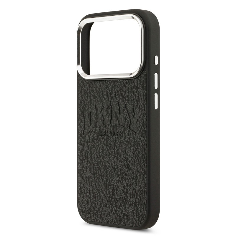 Apple iPhone 17 Pro Kılıf DKNY Orjinal Lisanslı M-safe Şarj Özellikli PU Deri Kabartmalı Kapak - 8
