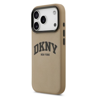 Apple iPhone 17 Pro Kılıf DKNY Orjinal Lisanslı M-safe Şarj Özellikli PU Deri Kabartmalı Kapak - 11