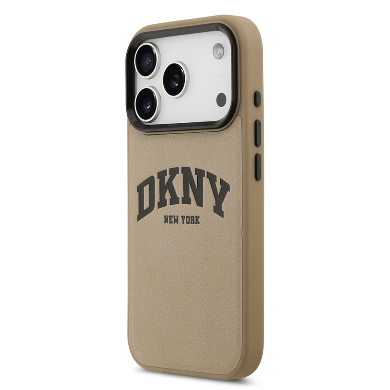 Apple iPhone 17 Pro Kılıf DKNY Orjinal Lisanslı M-safe Şarj Özellikli PU Deri Kabartmalı Kapak - 11