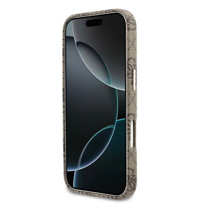 Apple iPhone 17 Pro Kılıf Guess Orjinal Lisanslı M-safe Şarj Özellikli Script Yazı Logolu 4G Desenli Kapak - 13