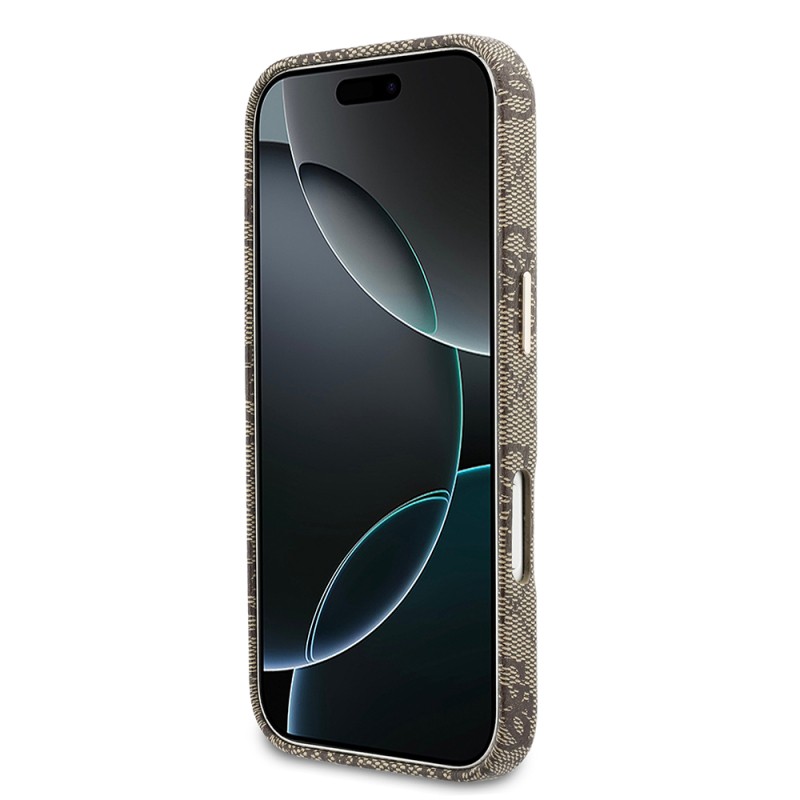 Apple iPhone 17 Pro Kılıf Guess Orjinal Lisanslı M-safe Şarj Özellikli Script Yazı Logolu 4G Desenli Kapak - 13