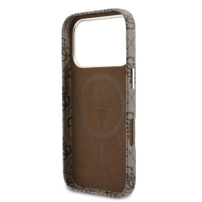Apple iPhone 17 Pro Kılıf Guess Orjinal Lisanslı M-safe Şarj Özellikli Script Yazı Logolu 4G Desenli Kapak - 15