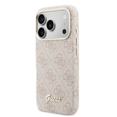 Apple iPhone 17 Pro Kılıf Guess Orjinal Lisanslı M-safe Şarj Özellikli Script Yazı Logolu 4G Desenli Kapak - 18