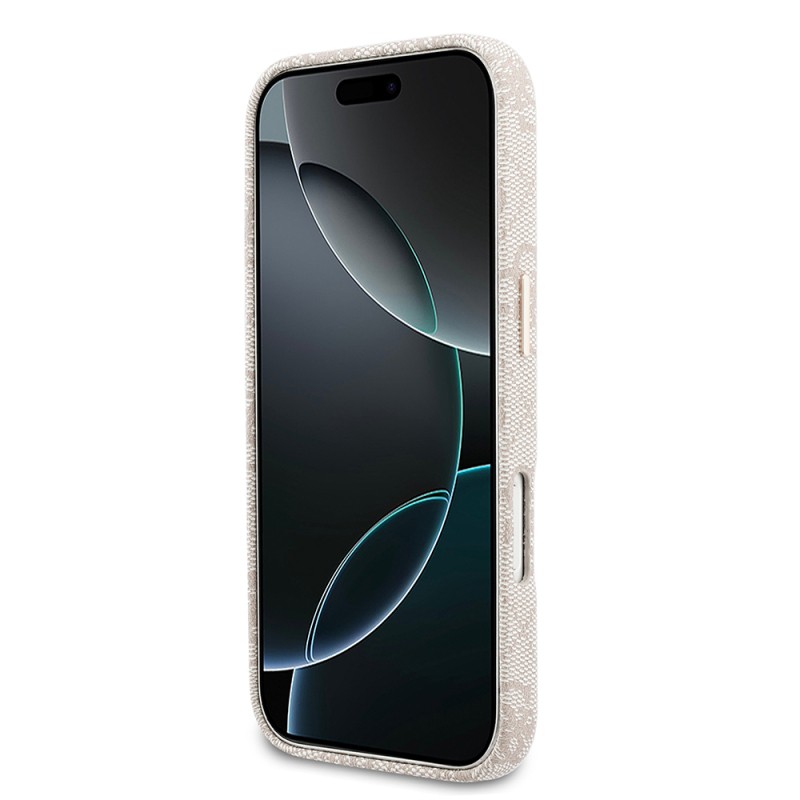 Apple iPhone 17 Pro Kılıf Guess Orjinal Lisanslı M-safe Şarj Özellikli Script Yazı Logolu 4G Desenli Kapak - 21
