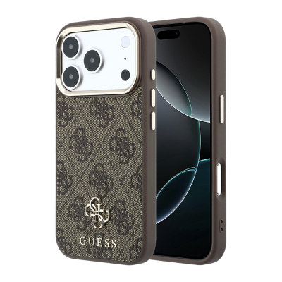 Apple iPhone 17 Pro Kılıf Guess Orjinal Lisanslı M-safe Şarj Özellikli Small 4G Classic Logolu Kapak - Guess